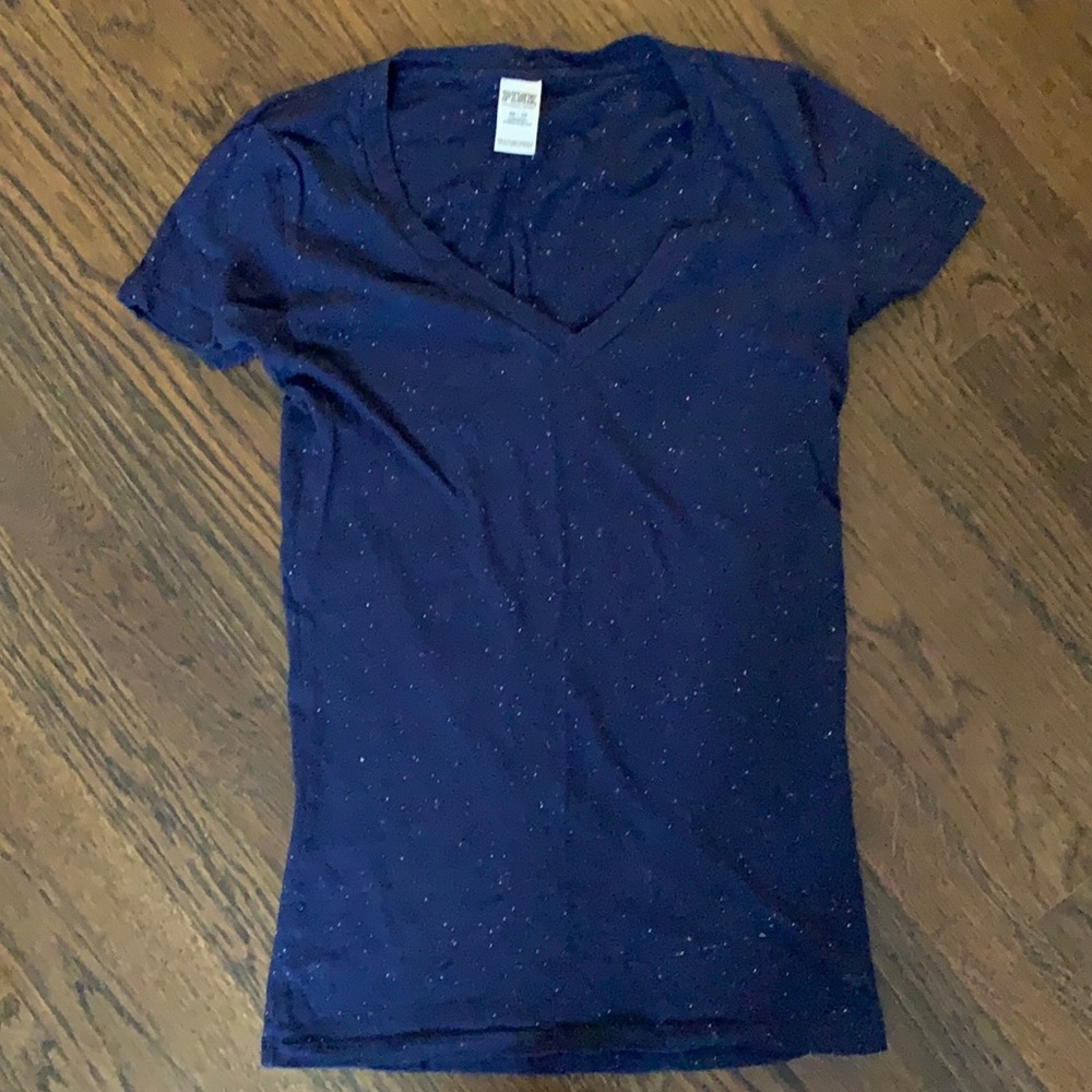 Pink speckled tee shirt